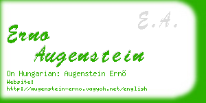 erno augenstein business card
