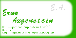 erno augenstein business card